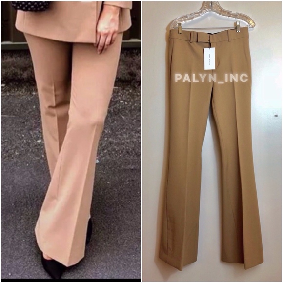 camel trousers zara